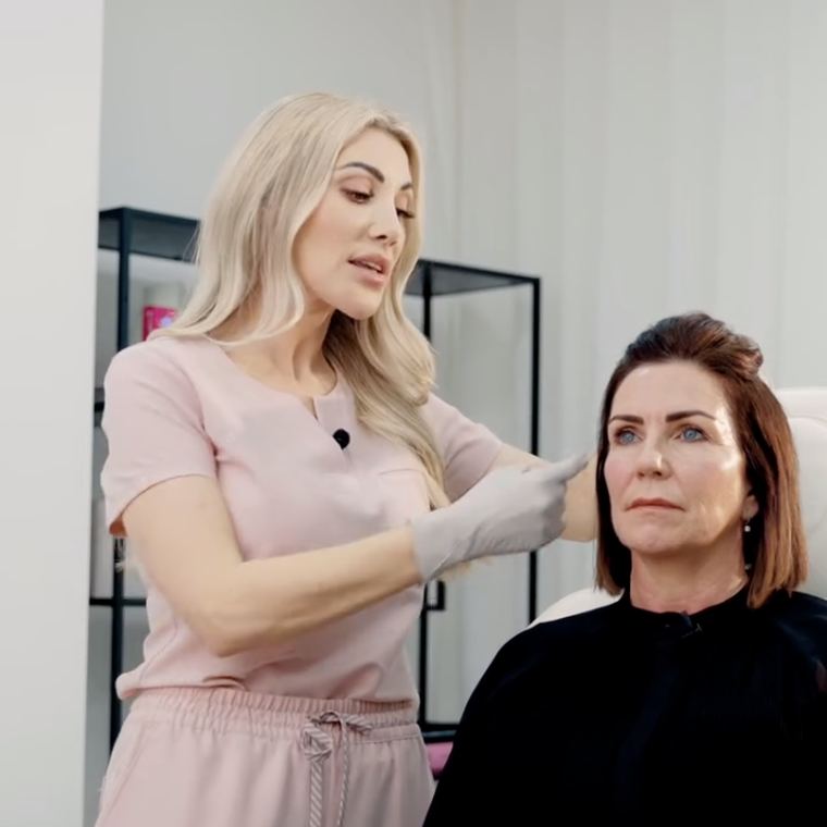 Sarah Louise treating a patient